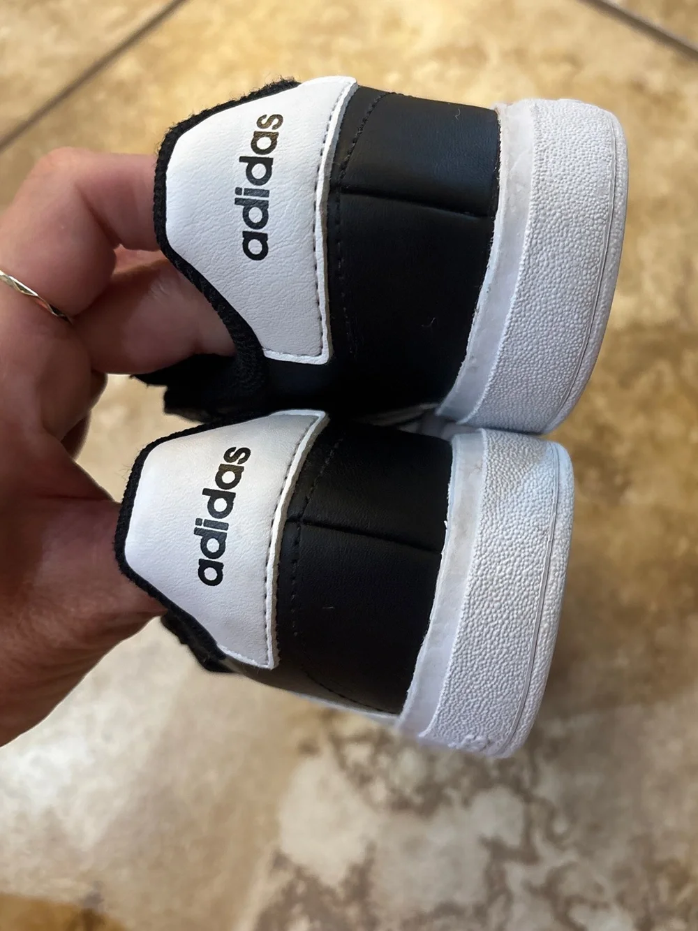 adidas black white